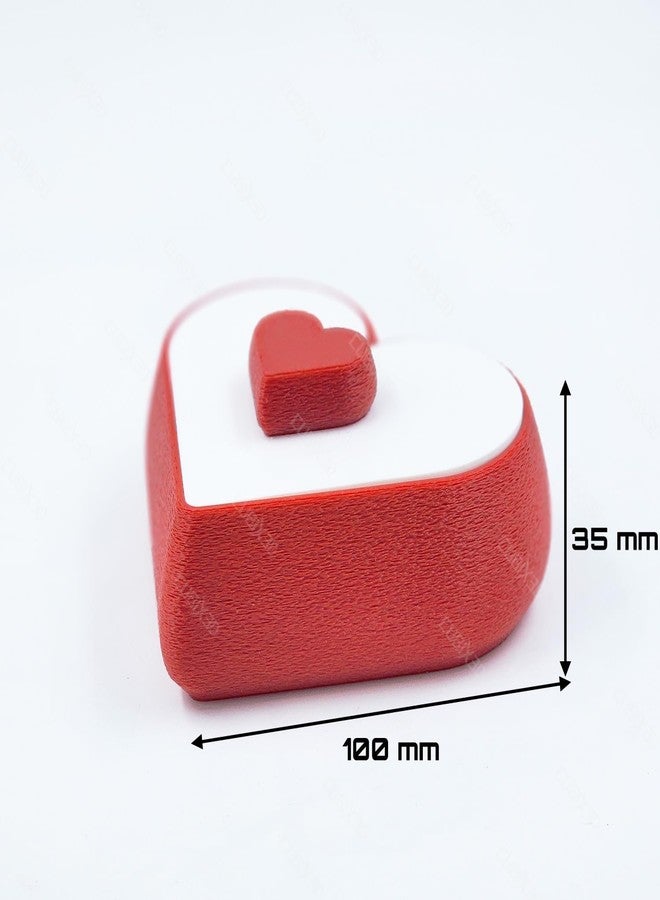 CUBIX3D Heart Gift Box with Lid - Valentine Special Romantic Gift for Girlfriend, Wife & Partner | Love Storage Box for Rings, Notes & Surprise Gifts | Valentine Home Décor - Image 2